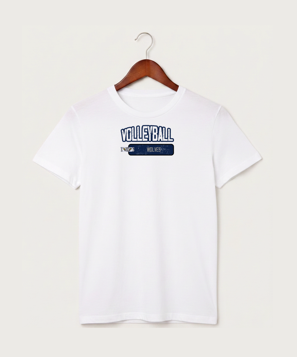 Walker Hackensack Akeley Volleyball (Girls) - White T-Shirt - Full Front