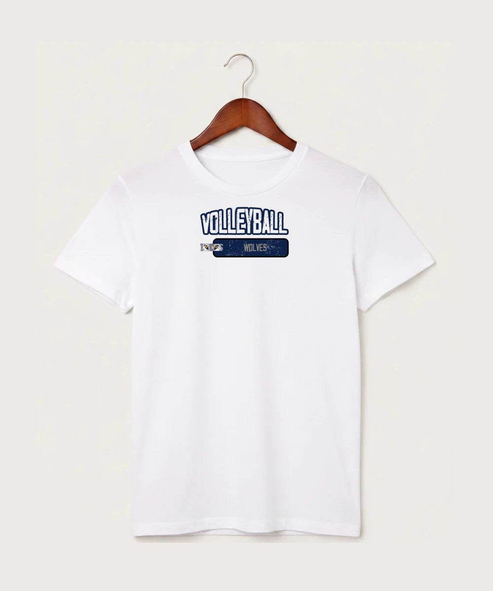 Walker Hackensack Akeley Volleyball (Girls) - White T-Shirt - Full Front