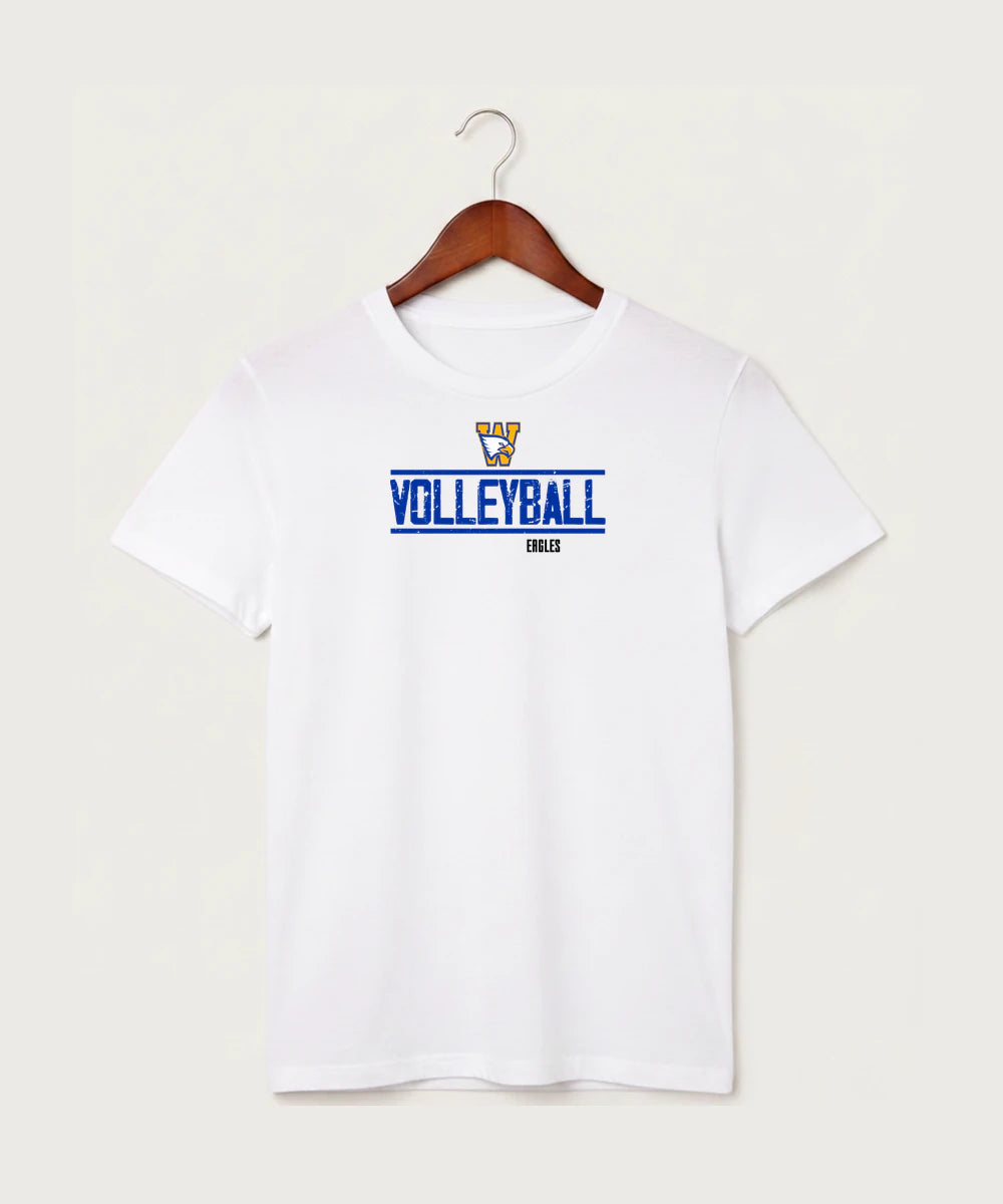 Windom Area High School Volleyball (Girls) - White T-Shirt - Full Front