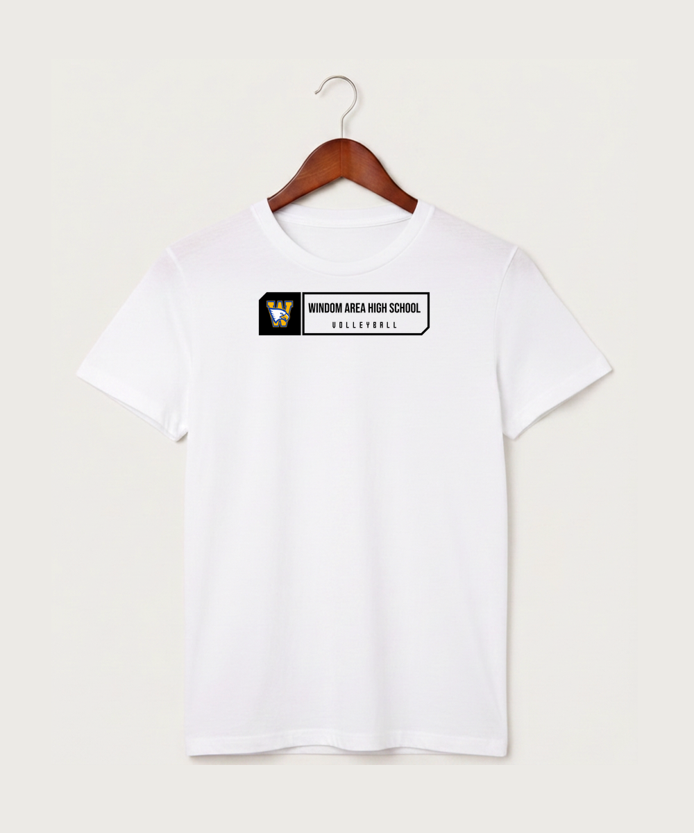 Windom Area High School Volleyball (Girls) - White T-Shirt - Full Front