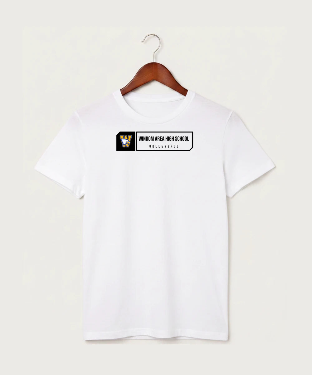 Windom Area High School Volleyball (Girls) - White T-Shirt - Full Front