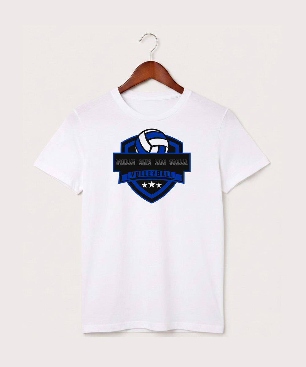 Windom Area High School Volleyball (Girls) - White T-Shirt - Full Front