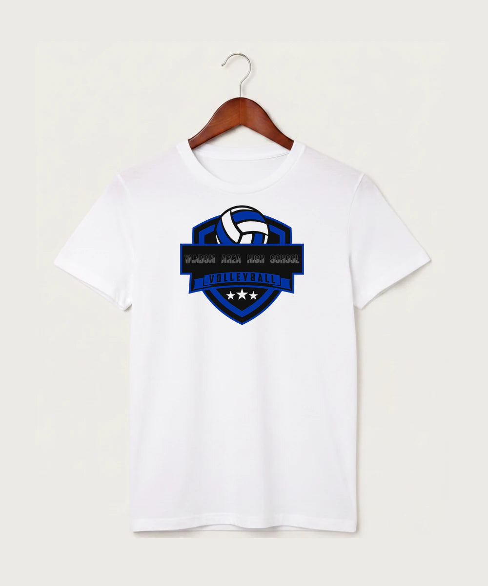 Windom Area High School Volleyball (Girls) - White T-Shirt - Full Front