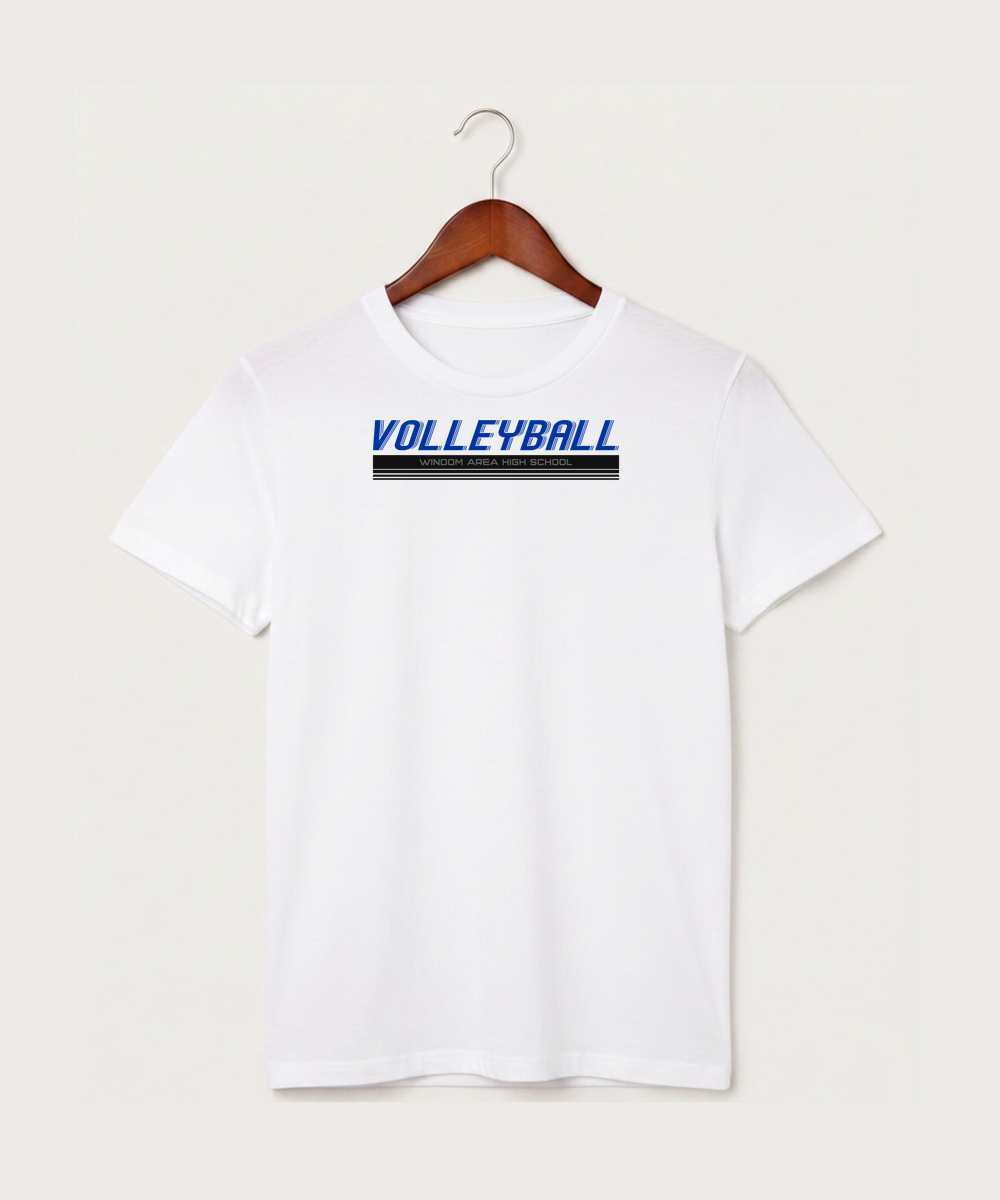 Windom Area High School Volleyball (Girls) - White T-Shirt - Full Front