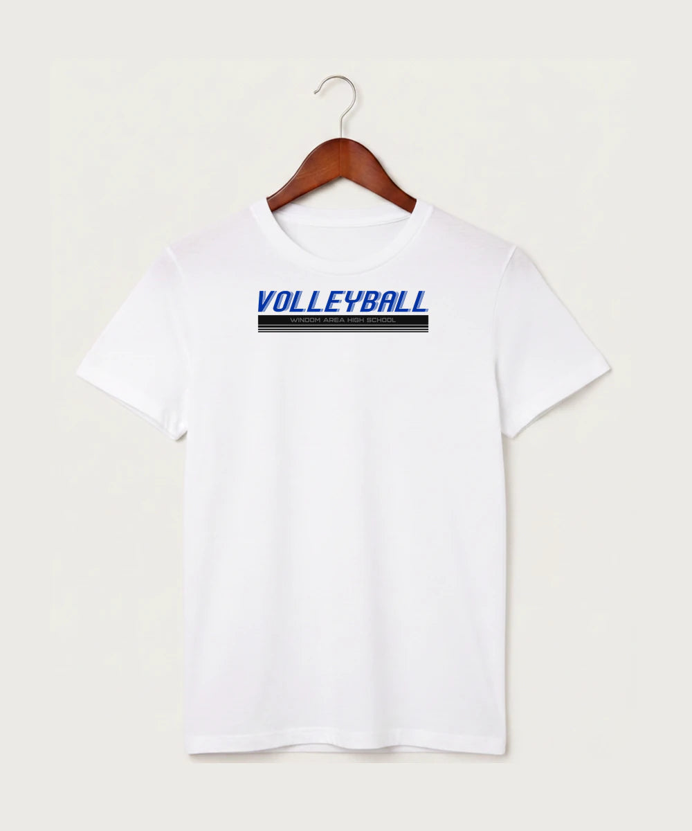 Windom Area High School Volleyball (Girls) - White T-Shirt - Full Front