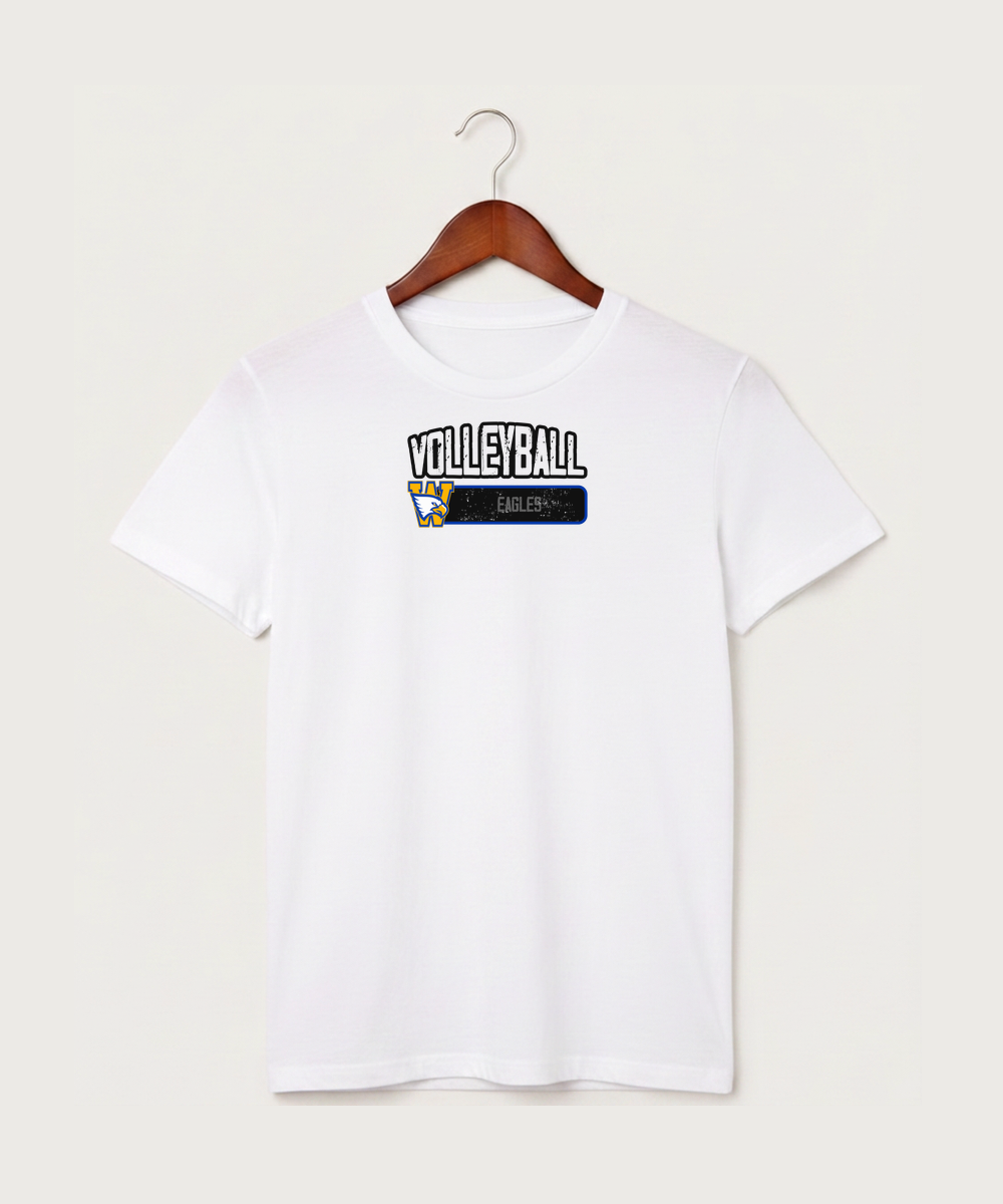 Windom Area High School Volleyball (Girls) - White T-Shirt - Full Front