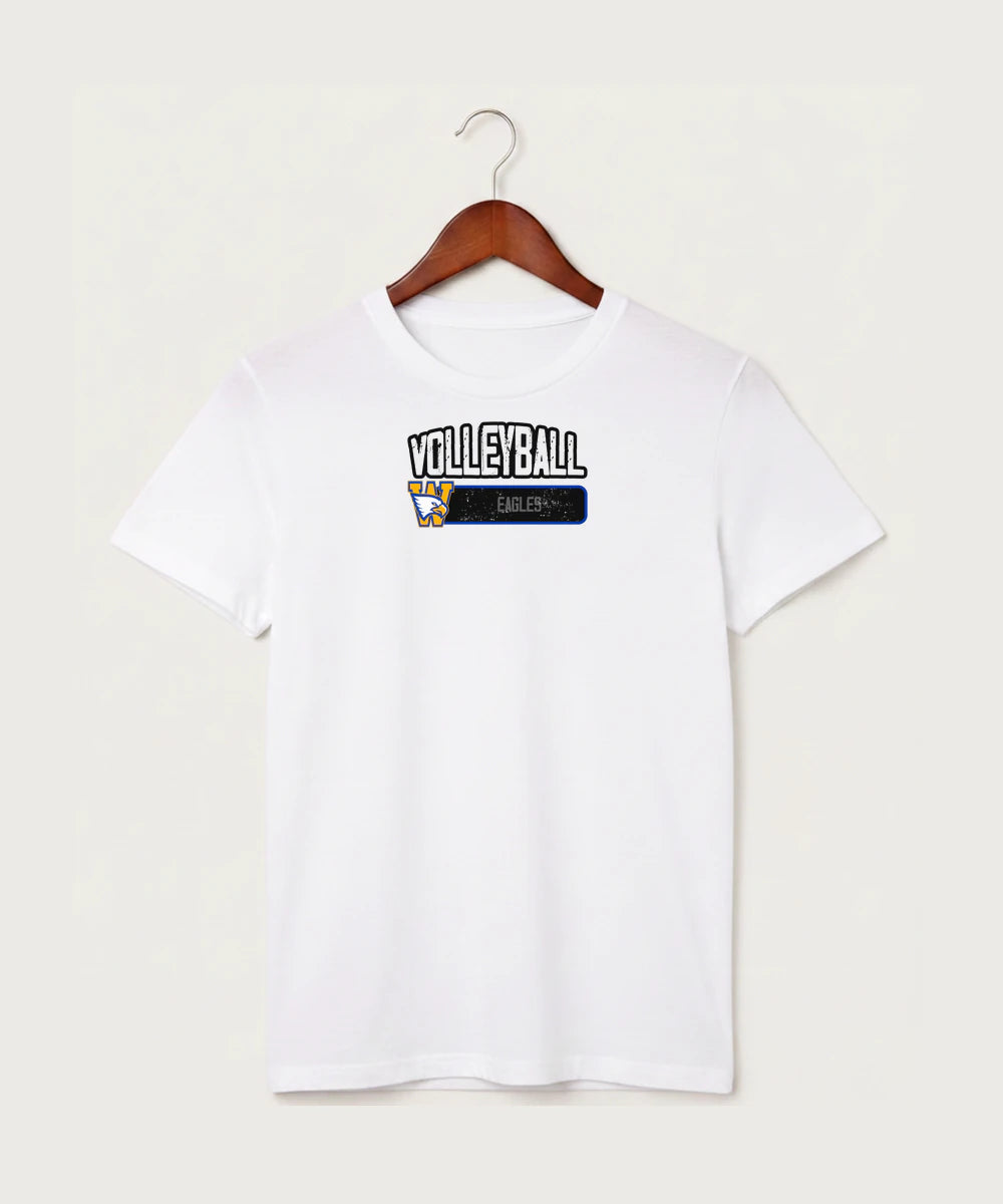 Windom Area High School Volleyball (Girls) - White T-Shirt - Full Front