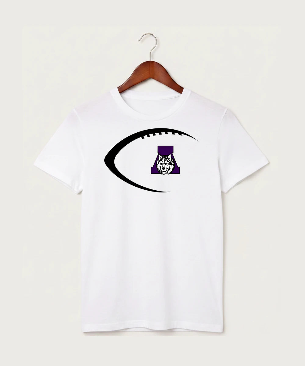 Albany High School Football (Boys) - White T-Shirt - Full Front