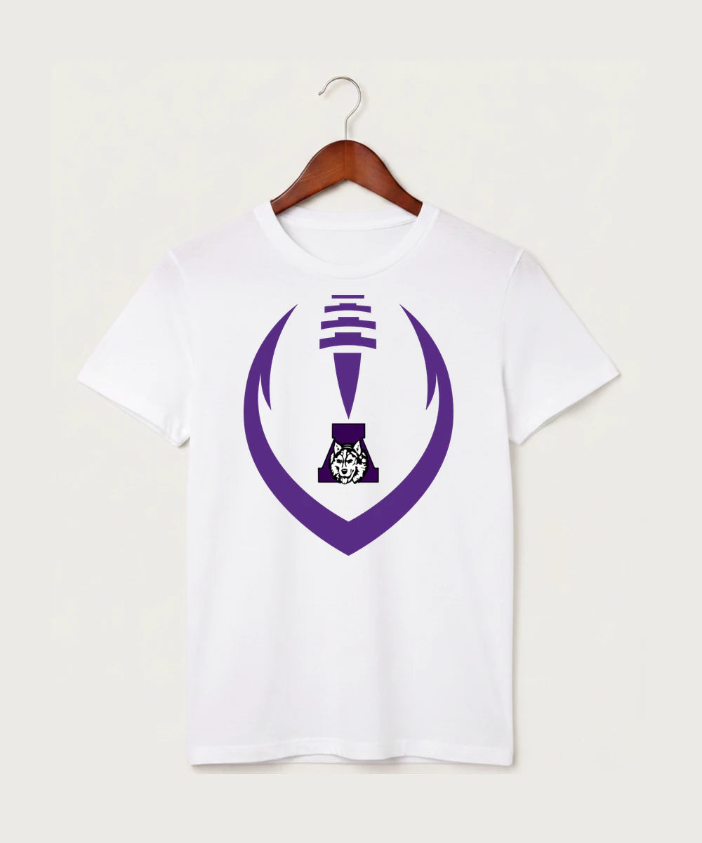 Albany High School Football (Boys) - White T-Shirt - Full Front