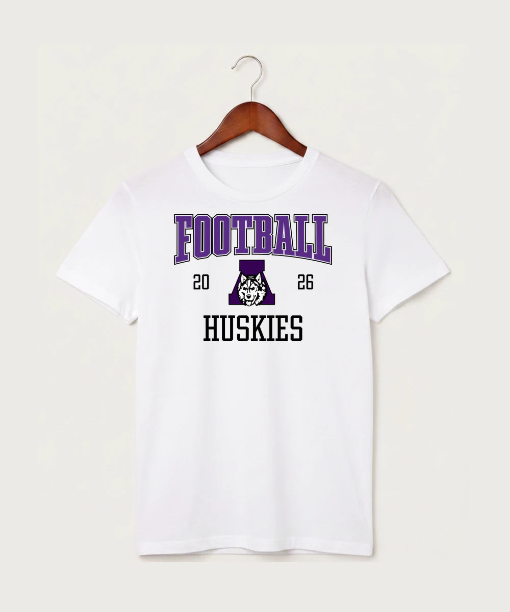 Albany High School Football (Boys) - White T-Shirt - Full Front