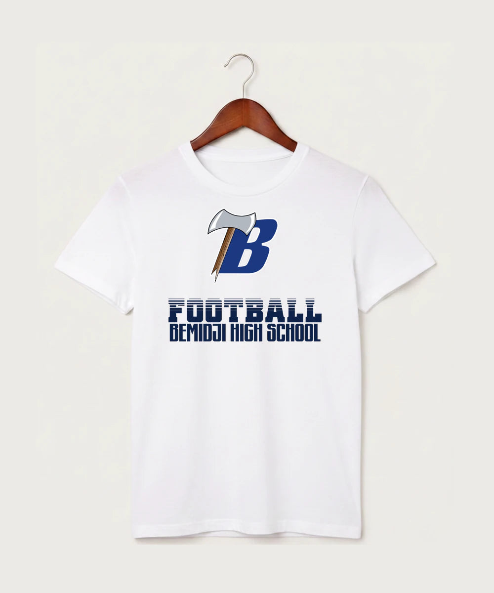Bemidji High School Football (Boys) - White T-Shirt - Full Front