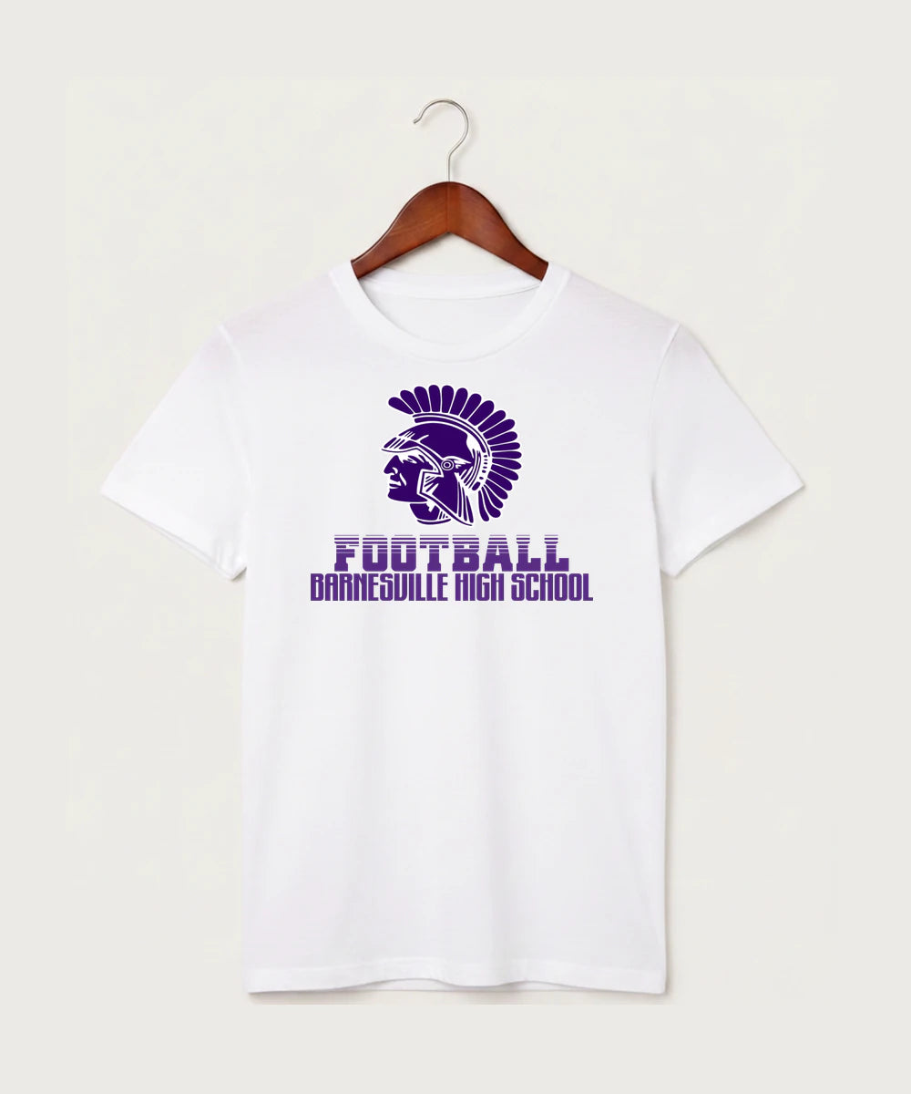 Barnesville High School Football (Boys) - White T-Shirt - Full Front