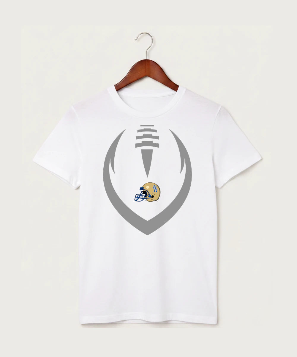 Braham Area High School Football (Boys) - White T-Shirt - Full Front