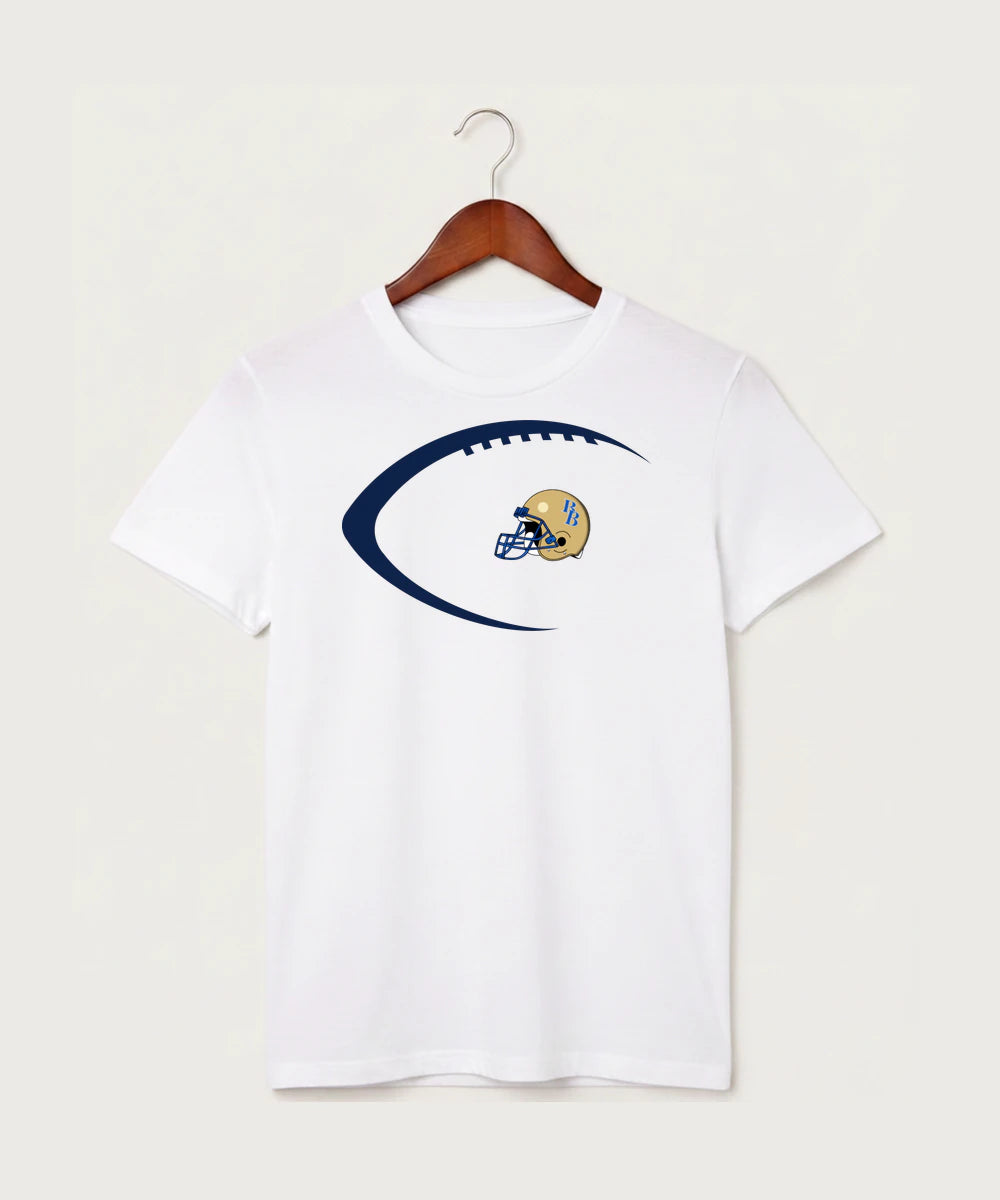 Braham Area High School Football (Boys) - White T-Shirt - Full Front