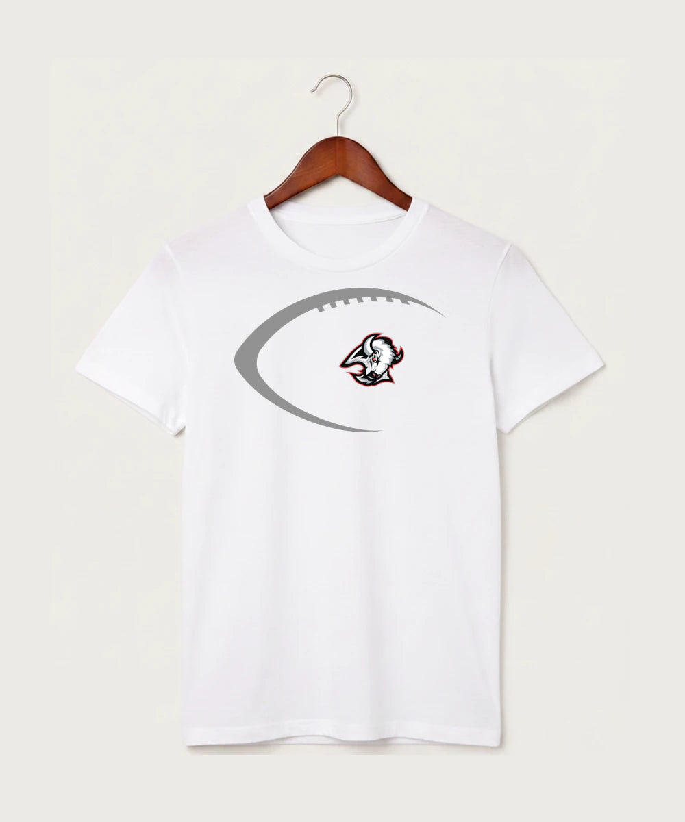 Buffalo High School Football (Boys) - White T-Shirt - Full Front