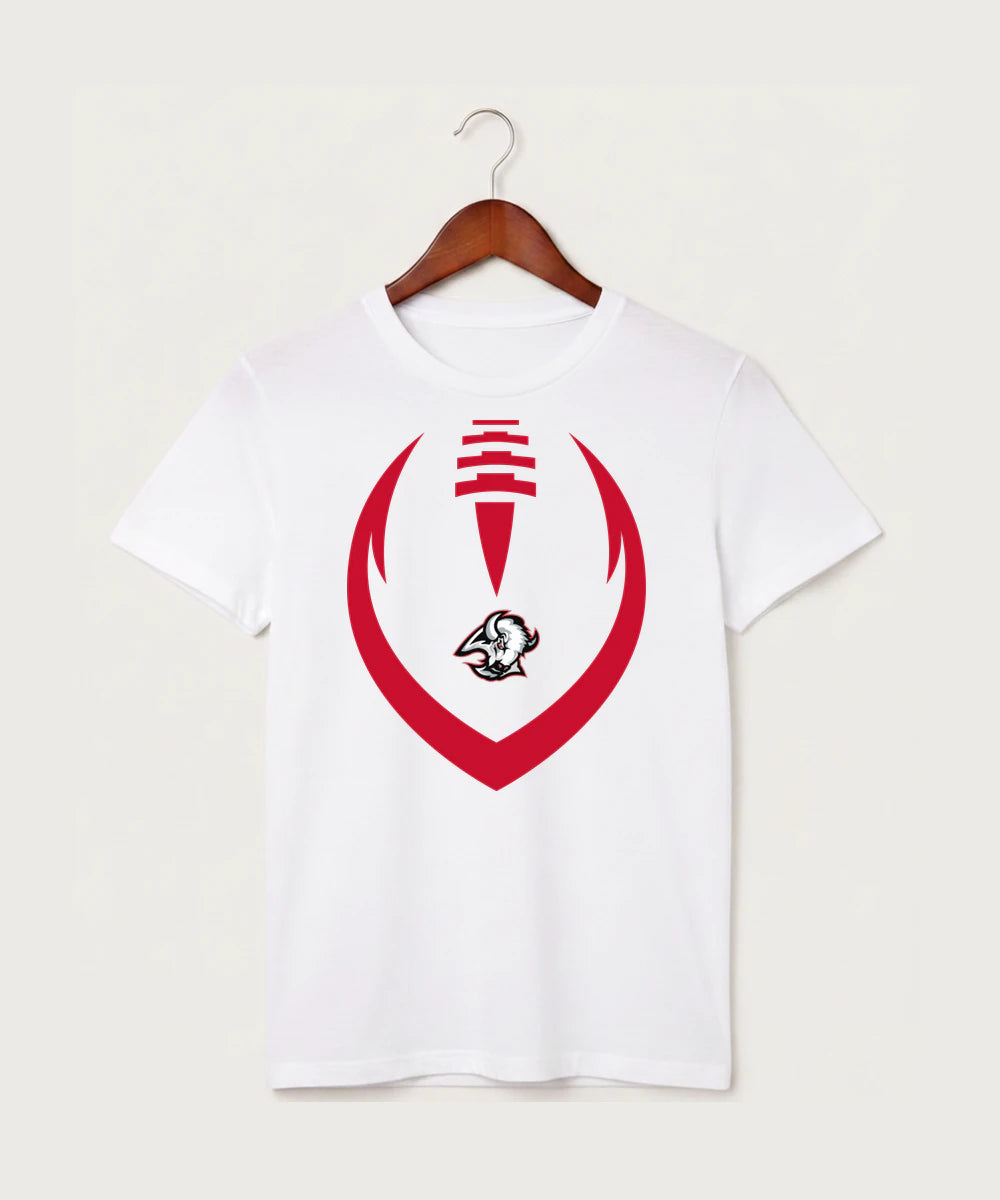 Buffalo High School Football (Boys) - White T-Shirt - Full Front