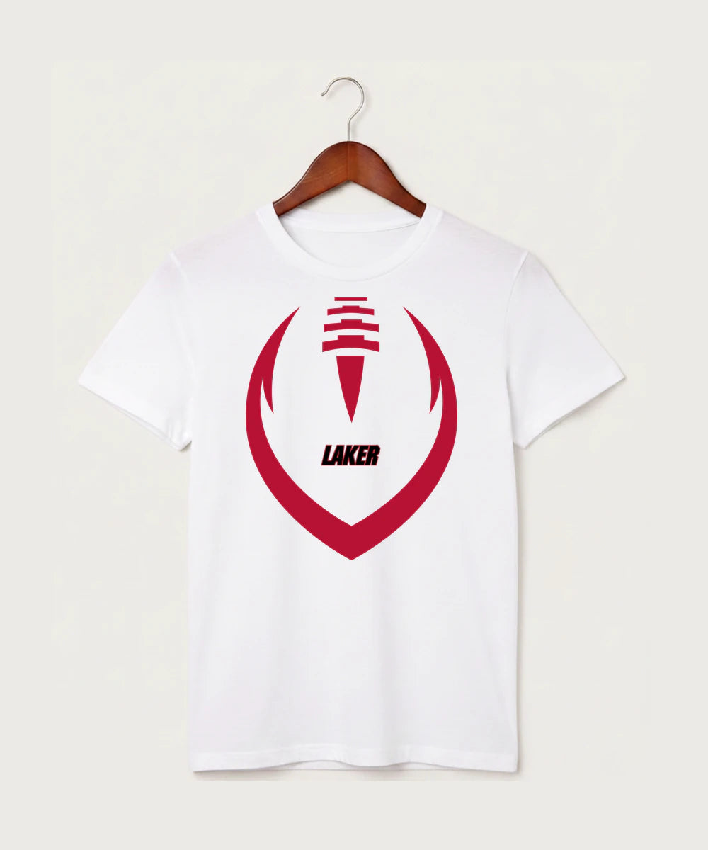 Detroit Lakes Community High School Football (Boys) - White T-Shirt - Full Front