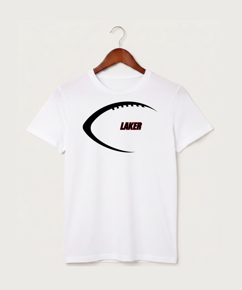 Detroit Lakes Community High School Football (Boys) - White T-Shirt - Full Front