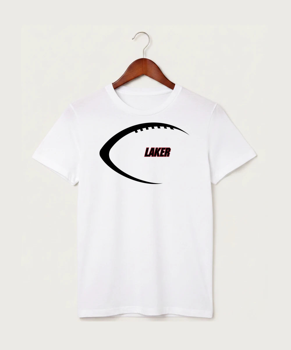 Detroit Lakes Community High School Football (Boys) - White T-Shirt - Full Front