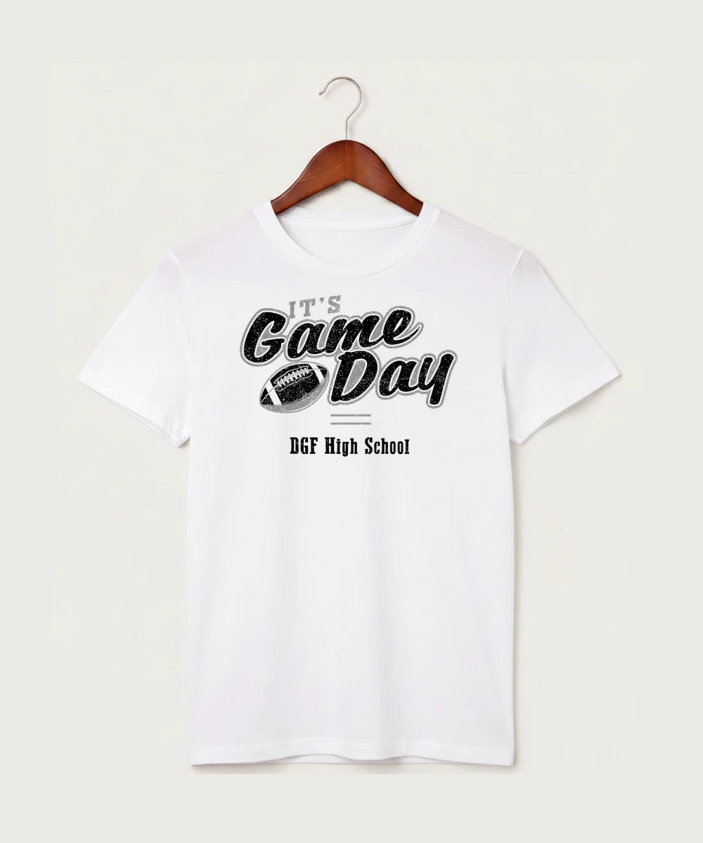 DGF High School Football (Boys) - White T-Shirt - Full Front