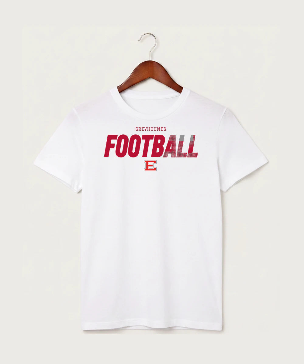 Duluth East High School Football (Boys) - White T-Shirt - Full Front