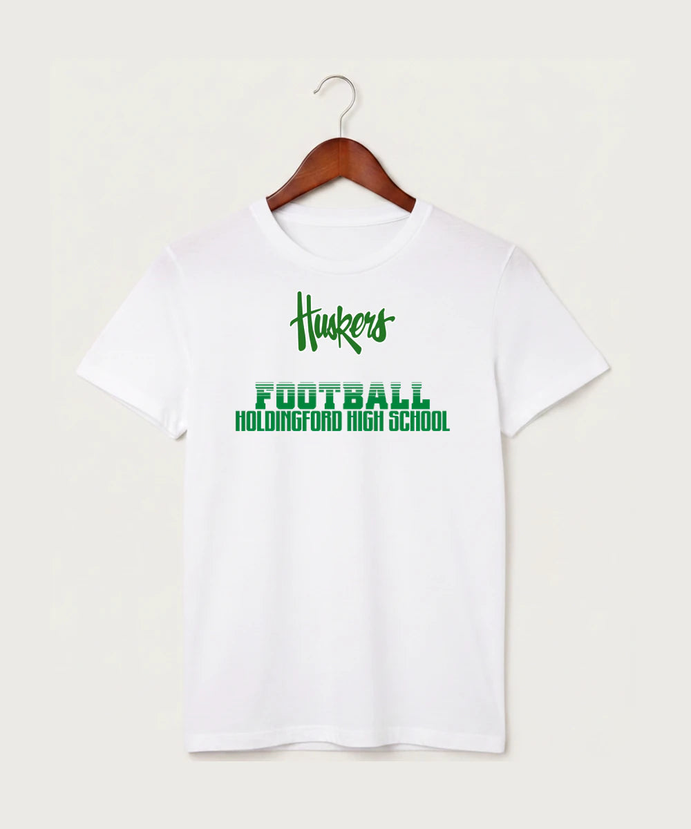 Holdingford High School Football (Boys) - White T-Shirt - Full Front