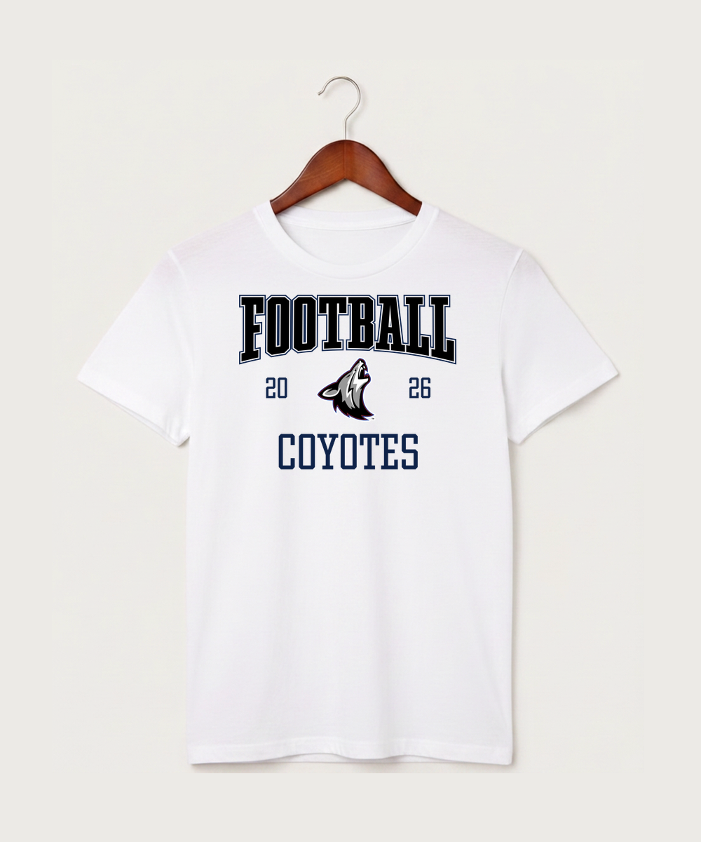 Heron Lake-Okabena High School Football (Boys) - White T-Shirt - Full Front