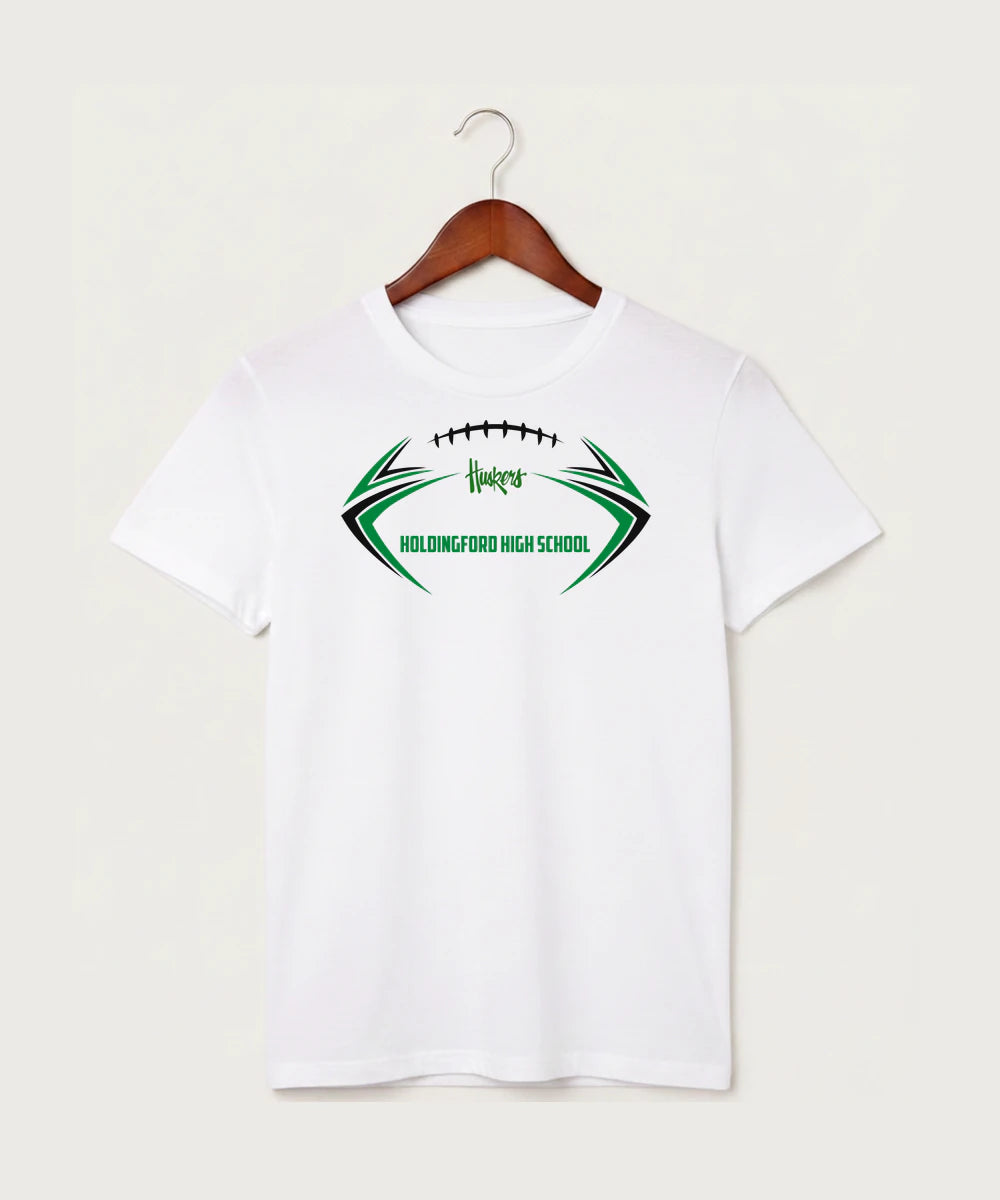 Holdingford High School Football (Boys) - White T-Shirt - Full Front