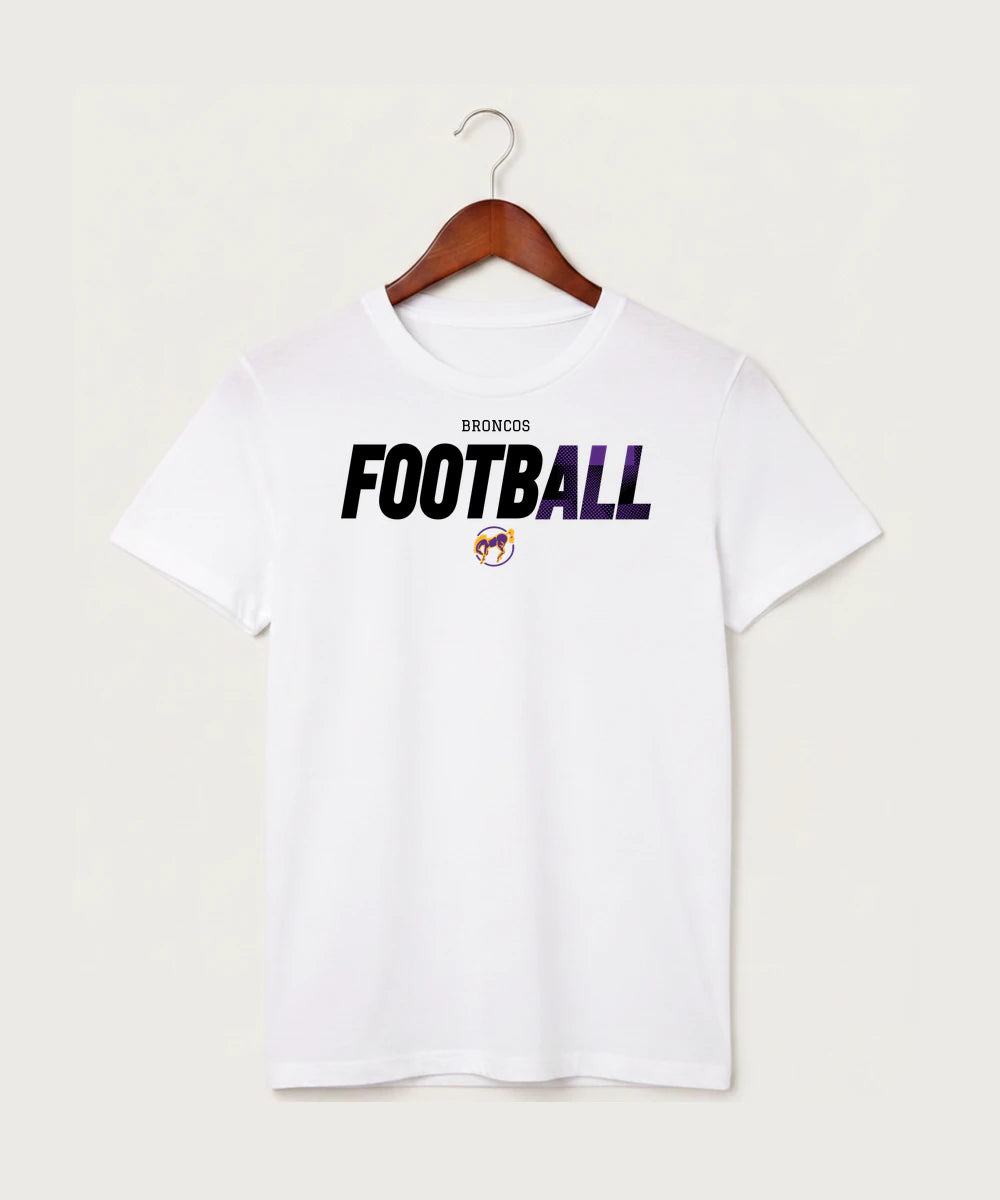 International Falls High School Football (Boys) - White T-Shirt - Full Front