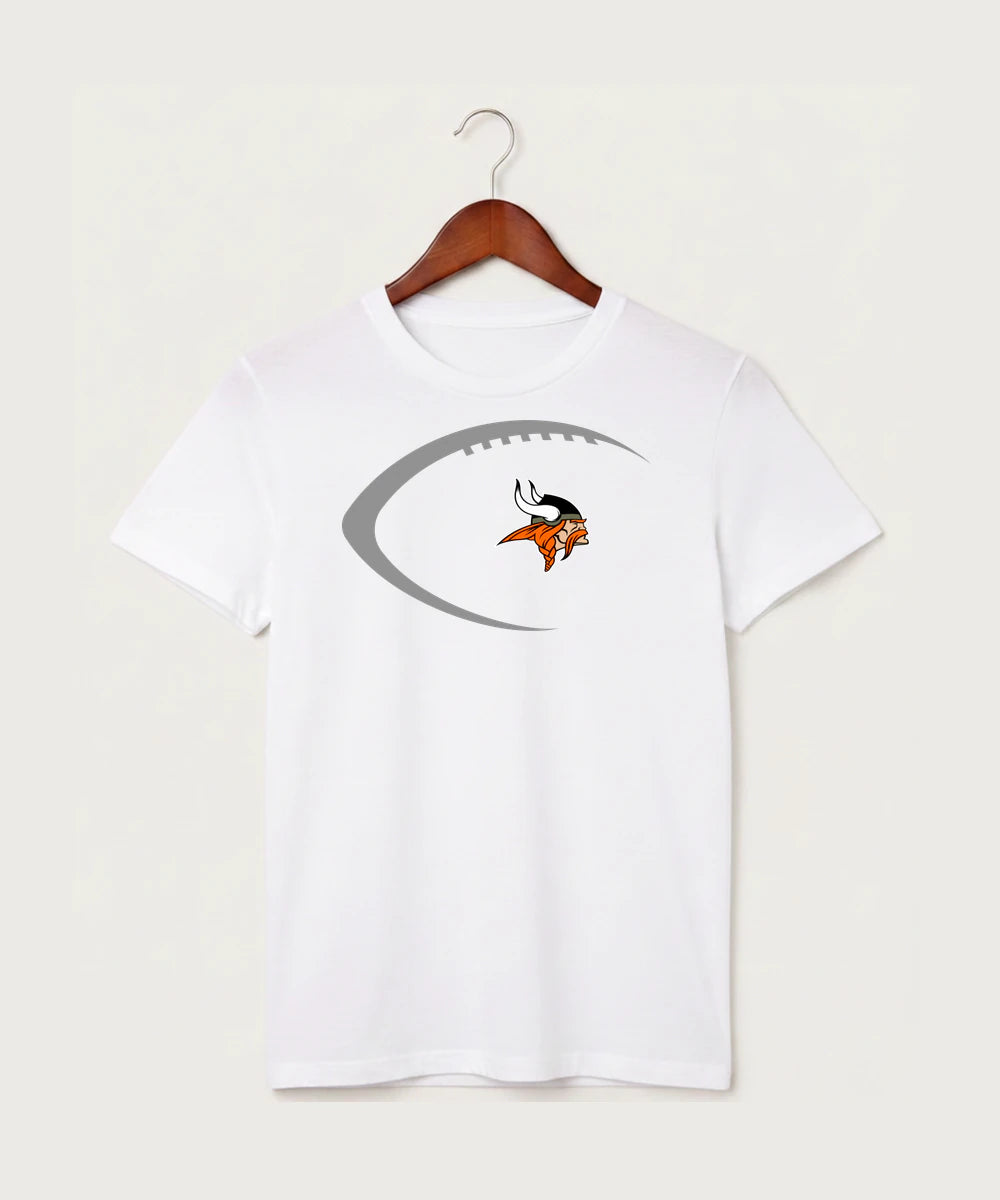 Littlefork Big Falls High School Football (Boys) - White T-Shirt - Full Front