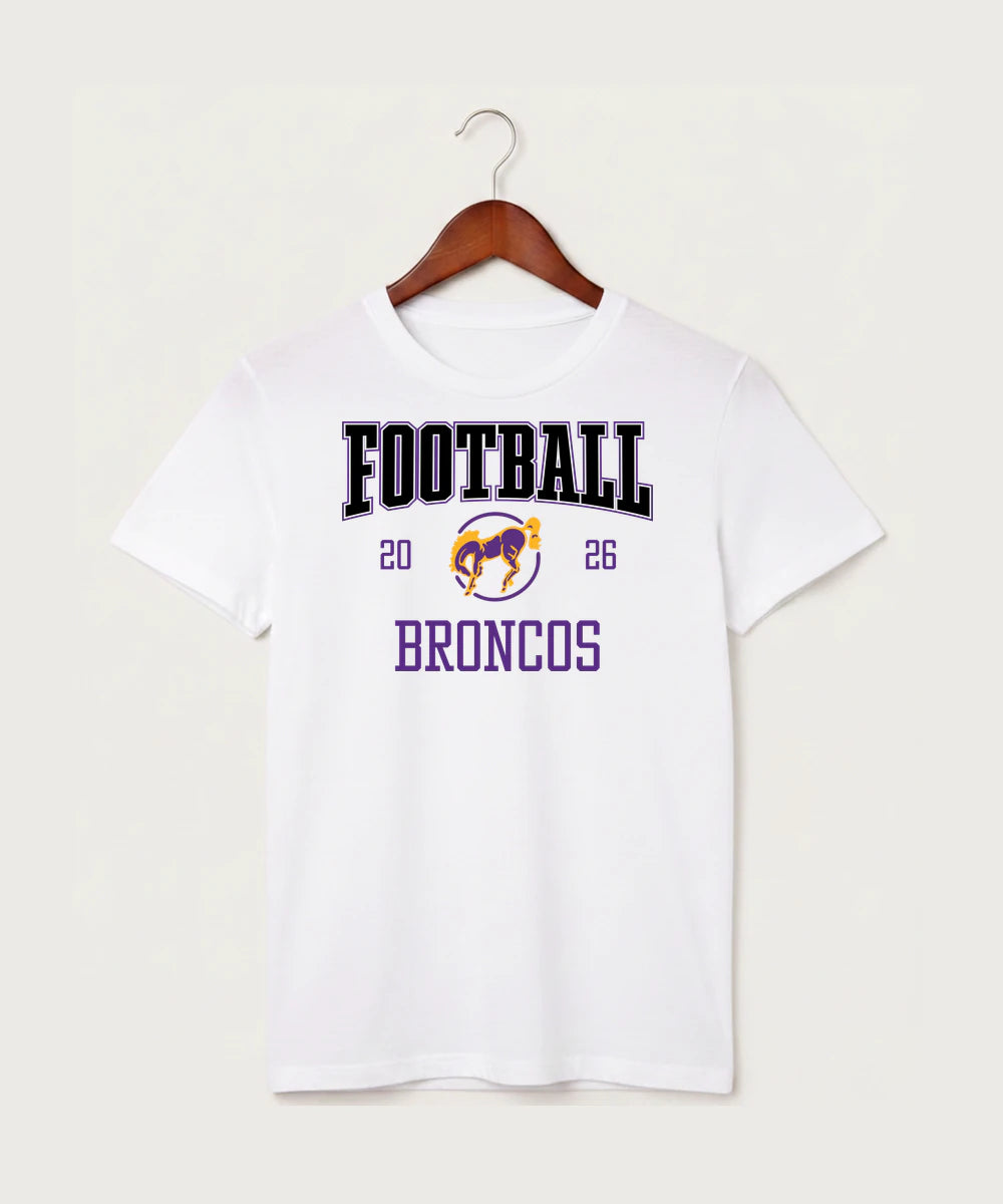 International Falls High School Football (Boys) - White T-Shirt - Full Front