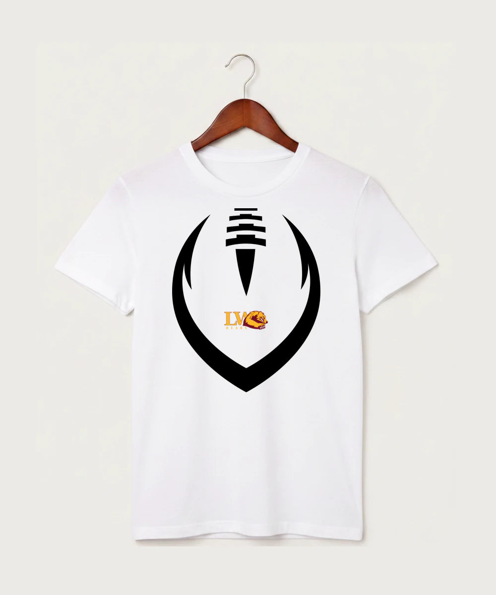 Lake of the Woods High School Football (Boys) - White T-Shirt - Full Front