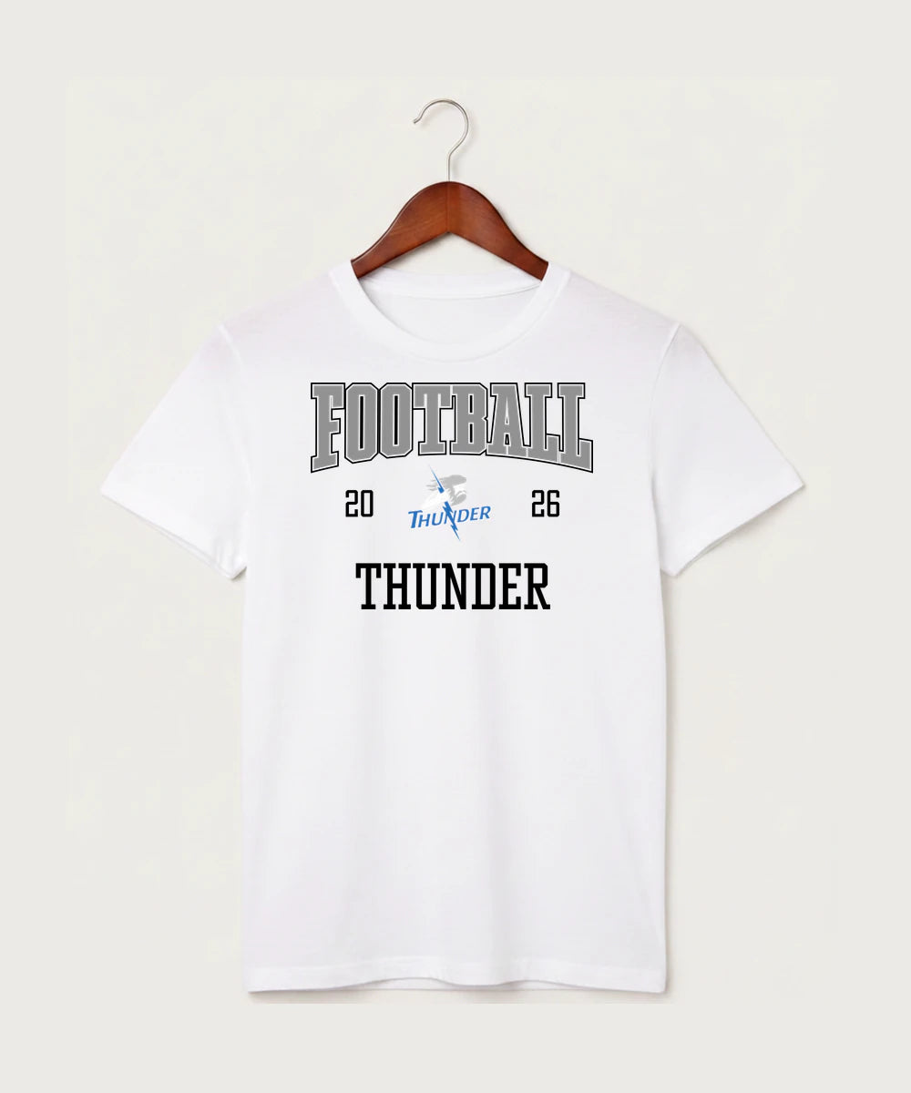 Long Prairie Grey Eagle High School Football (Boys) - White T-Shirt - Full Front