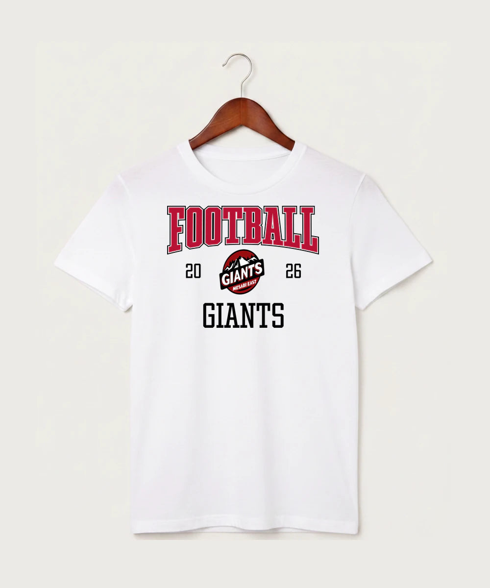 Mesabi East High School Football (Boys) - White T-Shirt - Full Front
