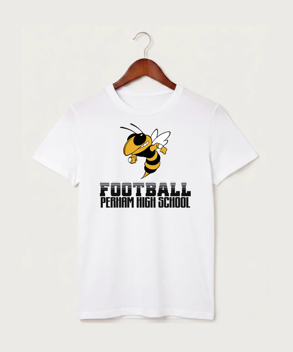 Perham High School Football (Boys) - White T-Shirt - Full Front