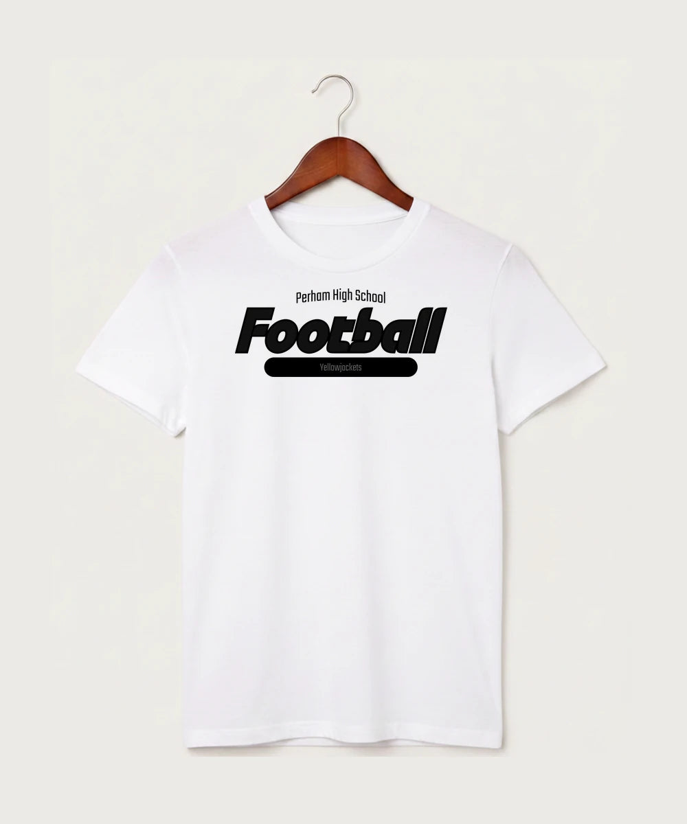 Perham High School Football (Boys) - White T-Shirt - Full Front