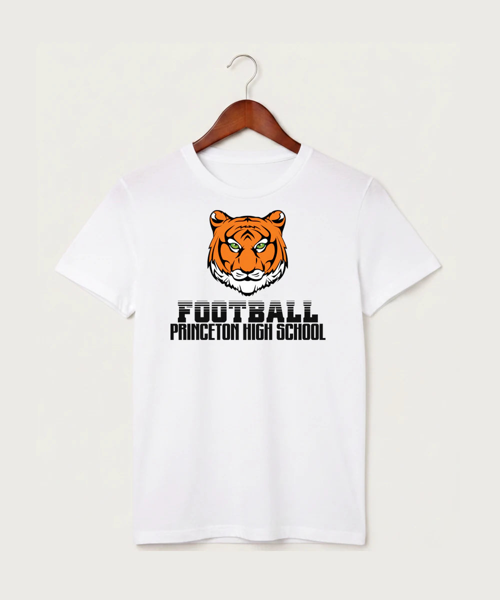 Princeton High School Football (Boys) - White T-Shirt - Full Front