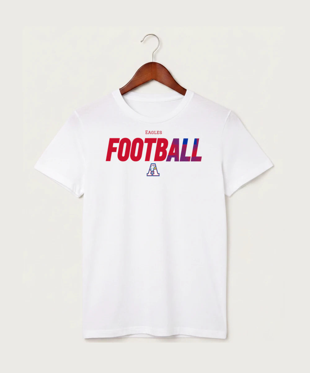 Apollo High School Football (Boys) - White T-Shirt - Full Front