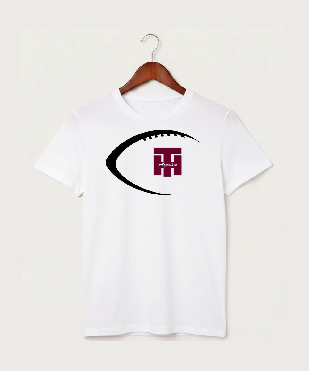 Two Harbors High School Football (Boys) - White T-Shirt - Full Front