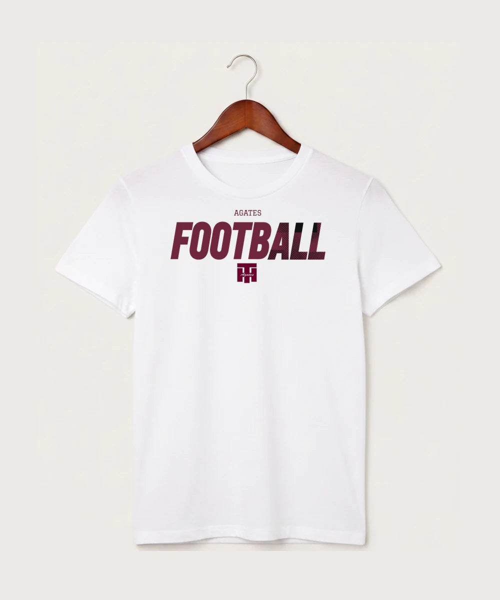 Two Harbors High School Football (Boys) - White T-Shirt - Full Front