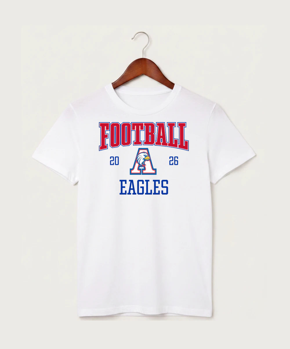 Apollo High School Football (Boys) - White T-Shirt - Full Front