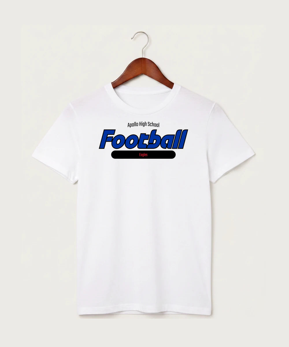 Apollo High School Football (Boys) - White T-Shirt - Full Front
