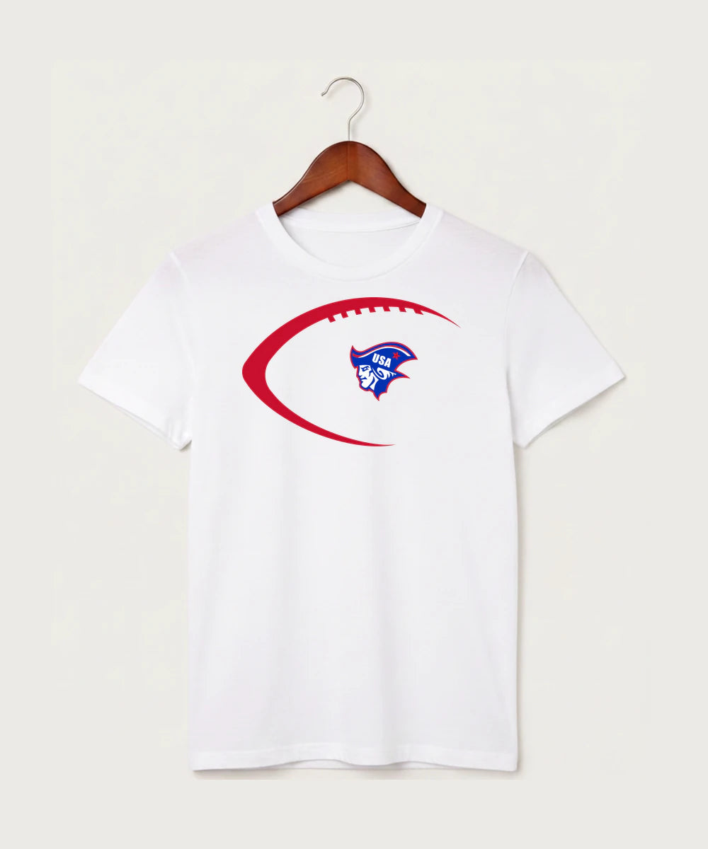 Upsala High School Football (Boys) - White T-Shirt - Full Front