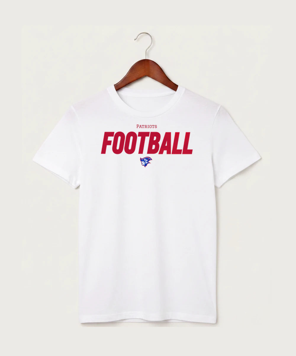 Upsala High School Football (Boys) - White T-Shirt - Full Front