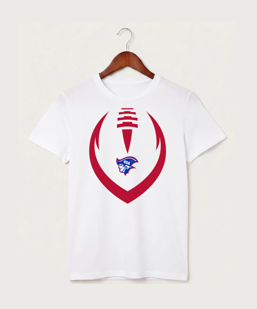 Upsala High School Football (Boys) - White T-Shirt - Full Front