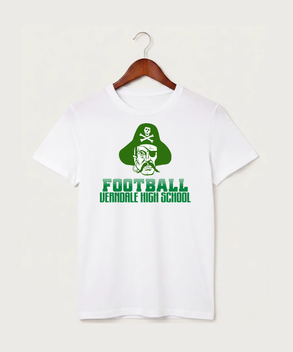 Verndale High School Football (Boys) - White T-Shirt - Full Front
