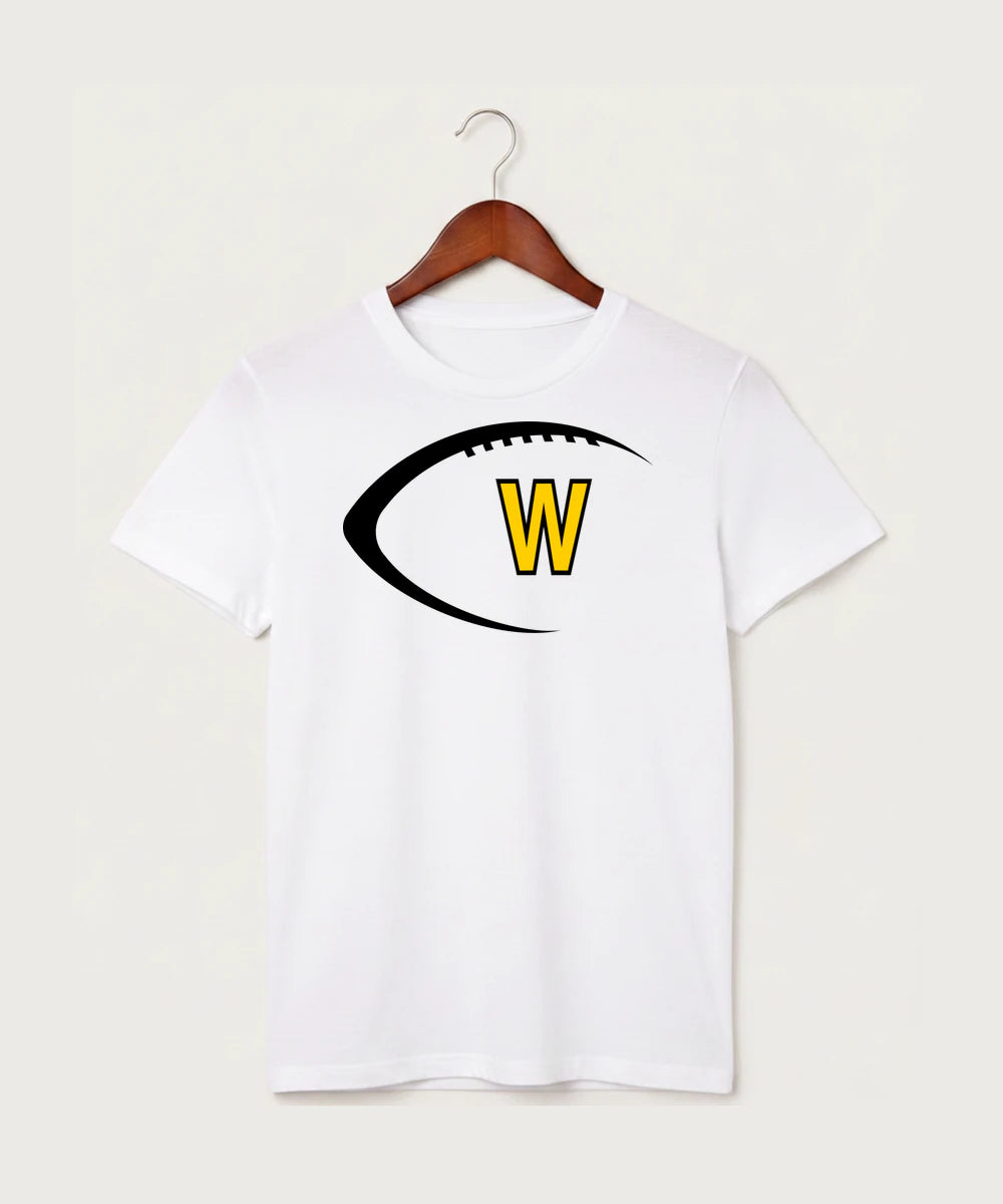Warroad High School Football (Boys) - White T-Shirt - Full Front