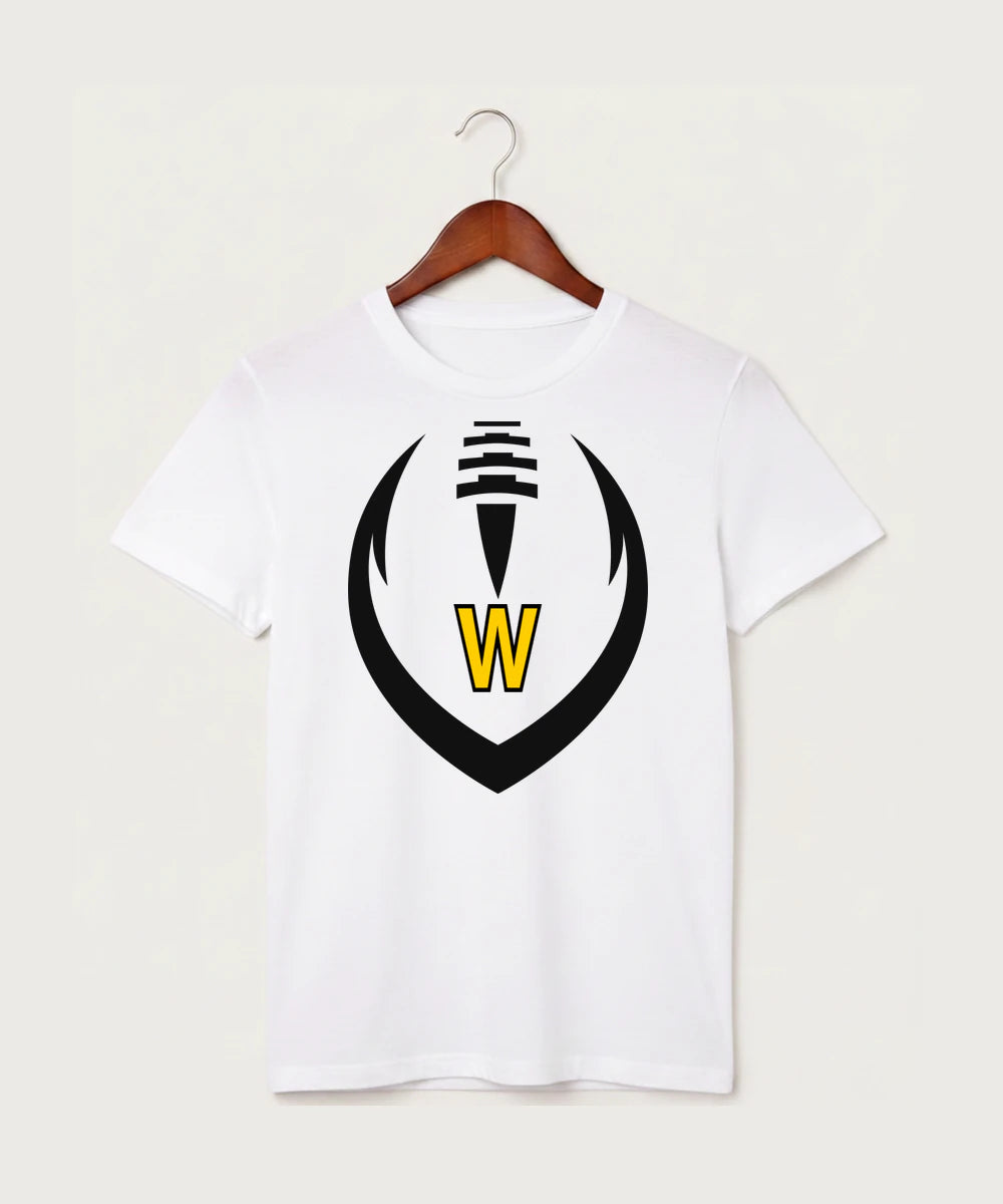 Warroad High School Football (Boys) - White T-Shirt - Full Front