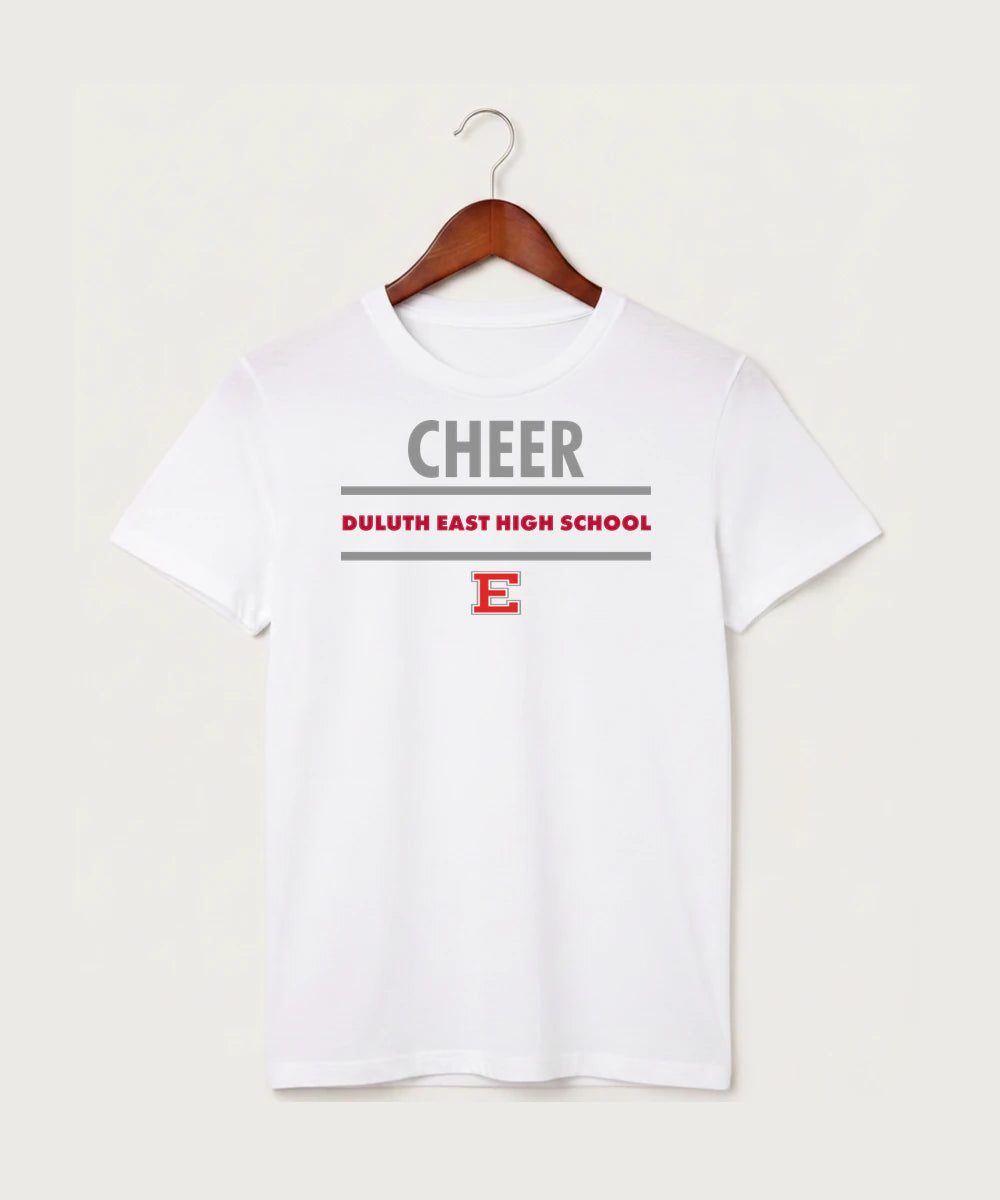 Duluth East High School Cheer (Coed) - White T-Shirt - Full Front
