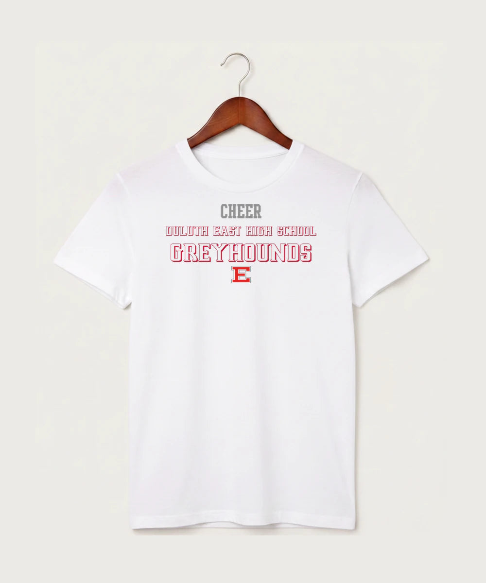 Duluth East High School Cheer (Coed) - White T-Shirt - Full Front